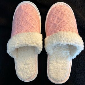 Cozy Pink and Cream Women's Slippers